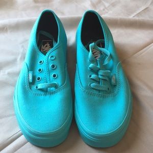 blue/ teal vans